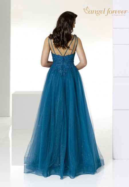 Angel Forever teal tulle ballgown